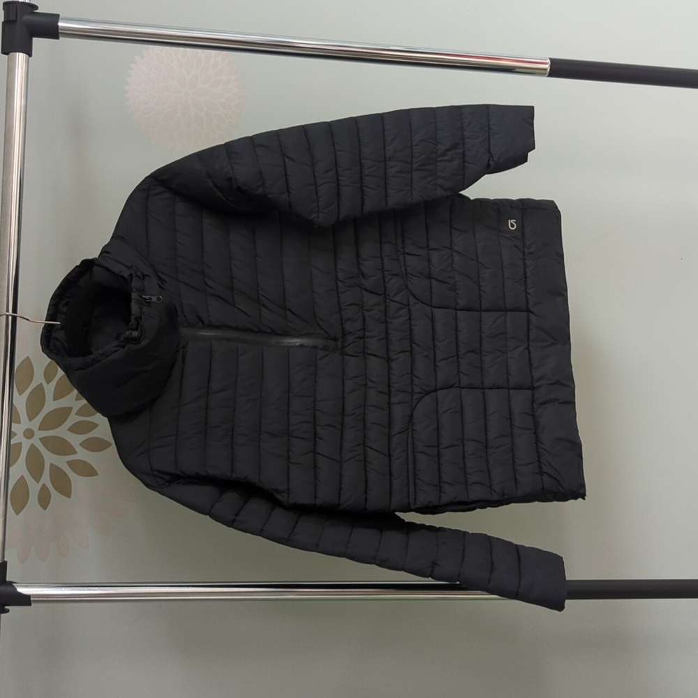 Gap fit xs black down jacket 3/4 zip
